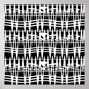 abstracte modernistische geometrische lijnkunst poster