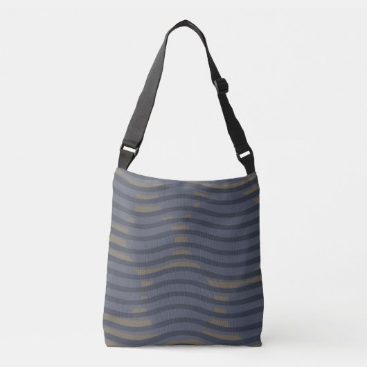 abstracte modernistische meetkunde crossbody tas (Voorkant)