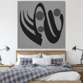 abstracte modernistische meetkundige kunst canvas afdruk (Insitu (Slaapkamer))