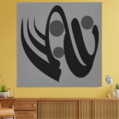 abstracte modernistische meetkundige kunst canvas afdruk (Insitu (Woonkamer))