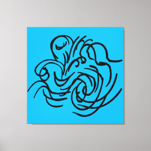 abstracte modernistische meetkundige kunst canvas afdruk