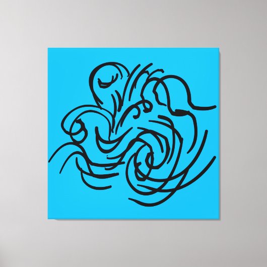 abstracte modernistische meetkundige kunst canvas afdruk (Voorkant)