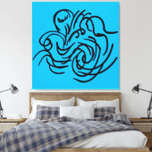 abstracte modernistische meetkundige kunst canvas afdruk (Insitu (Slaapkamer))