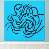 abstracte modernistische meetkundige kunst canvas afdruk (Insitu (Houten vloer))