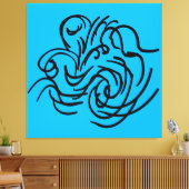 abstracte modernistische meetkundige kunst canvas afdruk (Insitu (Woonkamer))