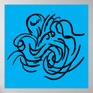 abstracte modernistische meetkundige kunst poster