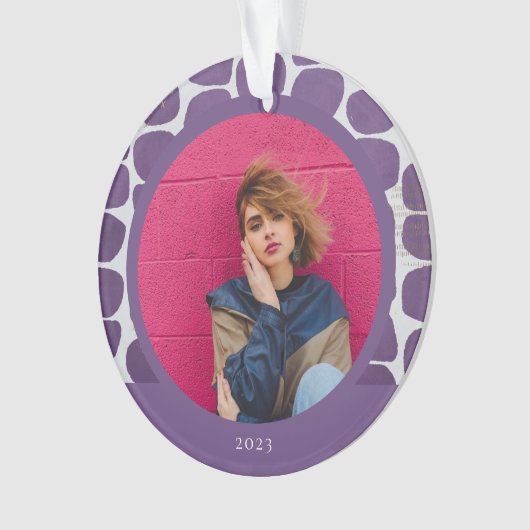 Abstracte Modish Pattern Photo Ornament (voorkant)