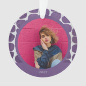 Abstracte Modish Pattern Photo Ornament (voorkant)