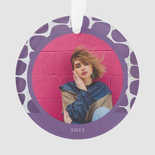 Abstracte Modish Pattern Photo Ornament (voorkant)