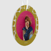 Abstracte Modish Pattern Photo Ornament (voorkant)