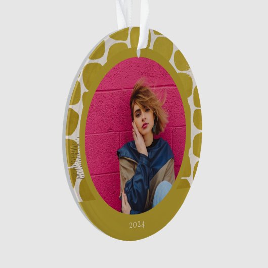 Abstracte Modish Pattern Photo Ornament (voorkant)