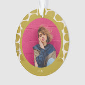 Abstracte Modish Pattern Photo Ornament (voorkant)