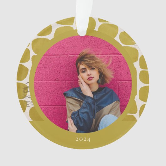 Abstracte Modish Pattern Photo Ornament (voorkant)