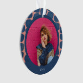 Abstracte Modish Pattern Photo Ornament (voorkant)