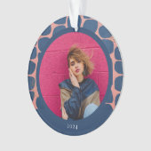 Abstracte Modish Pattern Photo Ornament (voorkant)