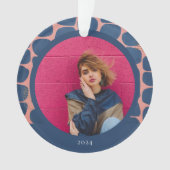 Abstracte Modish Pattern Photo Ornament (voorkant)