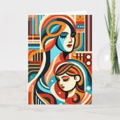 Abstracte moeder en kind | Moederdag Kaart (Voorkant)