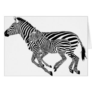 Abstracte Moeder Zebras en Kind