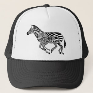 Abstracte Moeder Zebras en Kind Trucker Pet