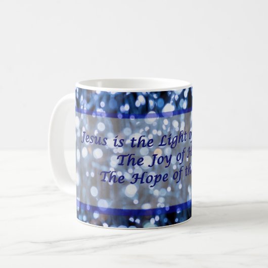Abstracte Mok blauw lampje (Voorkant links)
