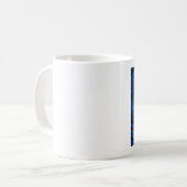 Abstracte Mok gitaar, blauw (Voorkant links)