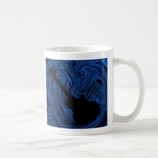 Abstracte Mok gitaar, blauw (Rechts)