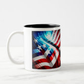 Abstracte Mok van de Amerikaanse vlag tweetone, 11 (Links)