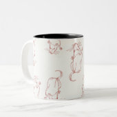 Abstracte mok van het de lijnwerk van de rat (Voorkant links)