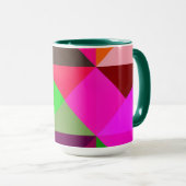 Abstracte Mok voor kleurenblok in Paars en roze (Voorkant rechts)