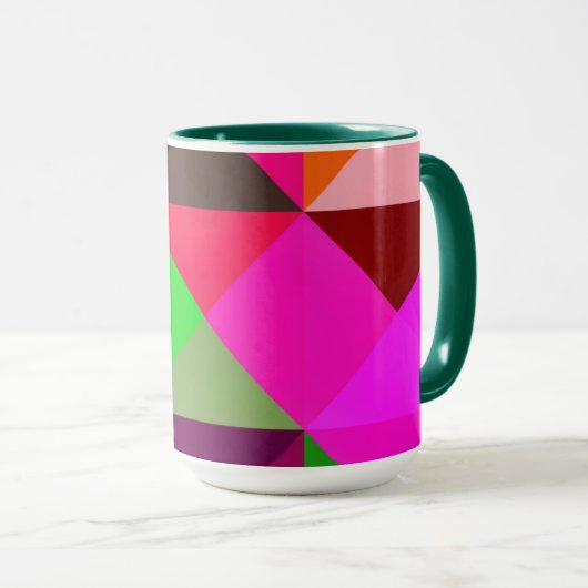 Abstracte Mok voor kleurenblok in Paars en roze (Voorkant rechts)