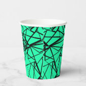 Abstracte mok voor zwarte en turkooizen papieren bekers (Rechts)