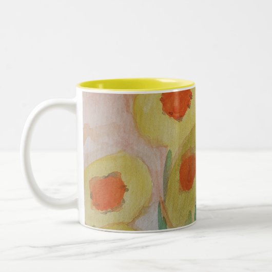 Abstracte Mok zonnebloemen (Links)