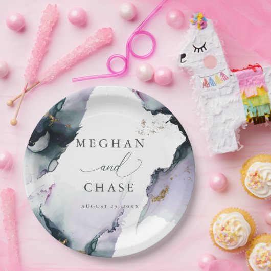 Abstracte mokey Amethyst Papieren Bordje (Feest)