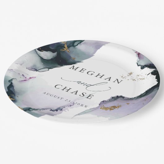 Abstracte mokey Amethyst Papieren Bordje (Gekanteld)