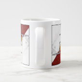 Abstracte mokontwerpen grote koffiekop (Achterkant)