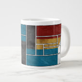 Abstracte mokontwerpen grote koffiekop (Voorkant rechts)