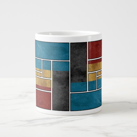 Abstracte mokontwerpen grote koffiekop (Voorkant)