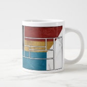 Abstracte mokontwerpen grote koffiekop (Rechts)