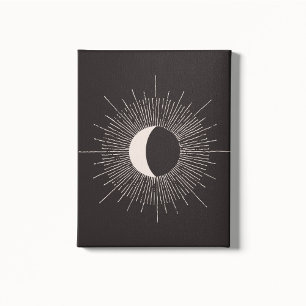 Abstracte Mon Burst Eclipse Canvas Afdruk