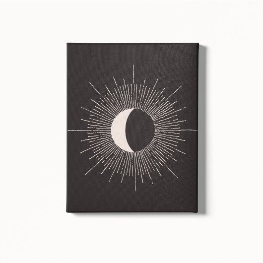 Abstracte Mon Burst Eclipse Canvas Afdruk