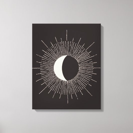 Abstracte Mon Burst Eclipse Canvas Afdruk (Voorkant)