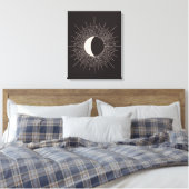 Abstracte Mon Burst Eclipse Canvas Afdruk (Insitu (Slaapkamer))