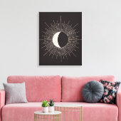 Abstracte Mon Burst Eclipse Canvas Afdruk (Insitu (Woonkamer))