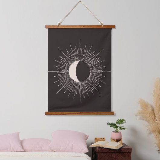 Abstracte Mon Burst Eclipse Hangend Wandkleed (Slaapkamer)