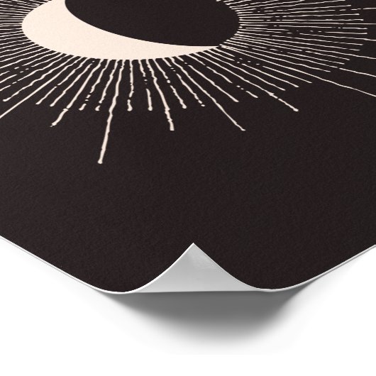 Abstracte Mon Burst Eclipse Poster (Hoek)