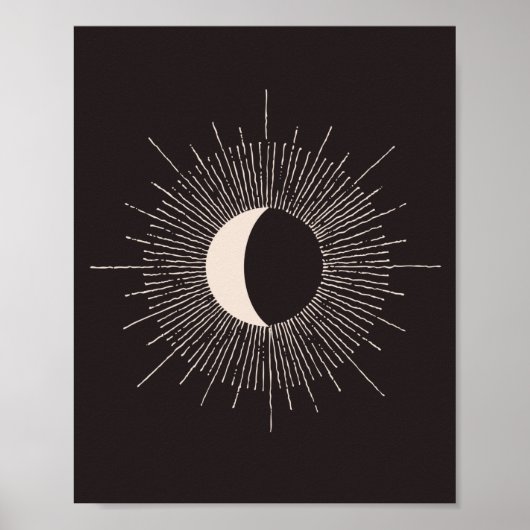 Abstracte Mon Burst Eclipse Poster (Voorkant)