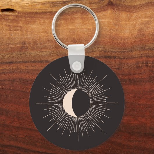 Abstracte Mon Burst Eclipse Sleutelhanger (Voorkant)