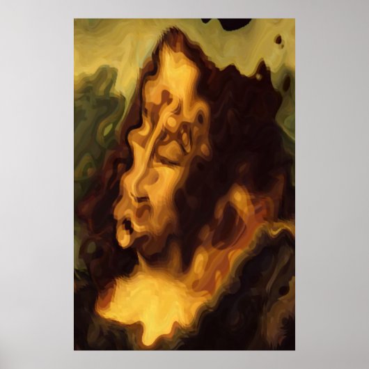 Abstracte Mona Lisa Poster (Voorkant)