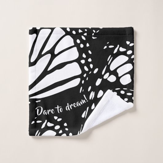 Abstracte Monarch Butterfly Wing - Dare to Dream! Bad Handdoek (Wasdoekje)