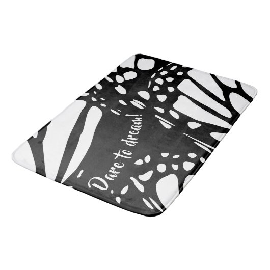 Abstracte Monarch Butterfly Wing - Dare to Dream! Badmat (Gekanteld)